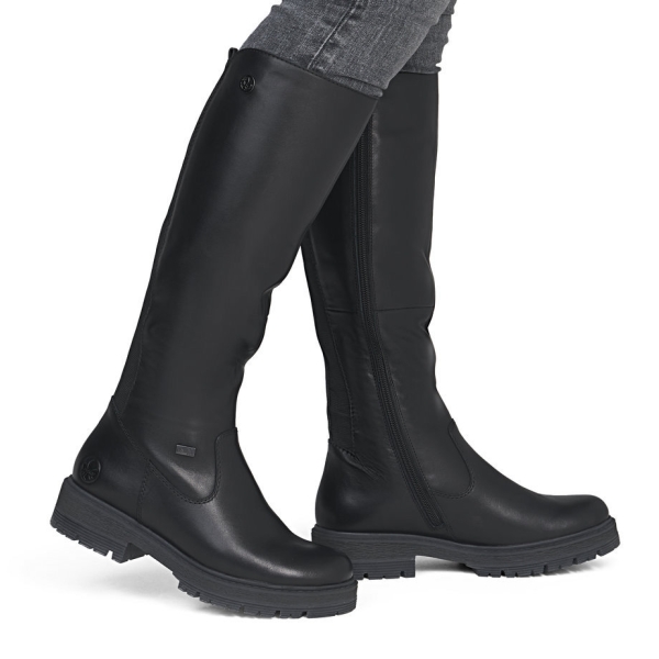Kozaki damskie wodoodporne Rieker 75850-00 BLACK