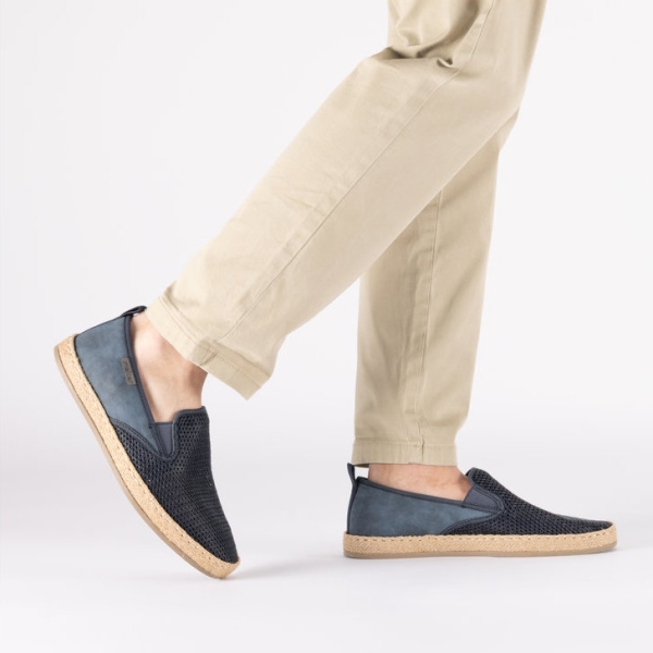 Mokasyny espadryle męskie Rieker B2661-14 BLUE