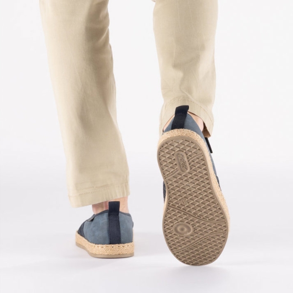 Mokasyny espadryle męskie Rieker B2661-14 BLUE