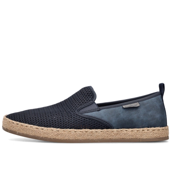 Mokasyny espadryle męskie Rieker B2661-14 BLUE