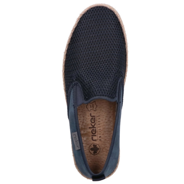 Mokasyny espadryle męskie Rieker B2661-14 BLUE
