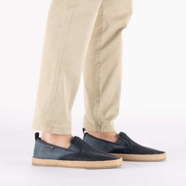 Mokasyny espadryle męskie Rieker B2661-14 BLUE