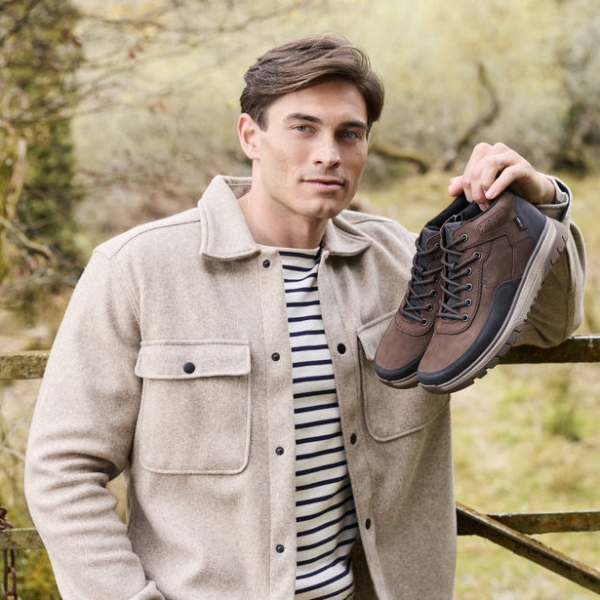 Trzewiki męskie wodoodporne Rieker B9303-25 BROWN COMBINATION