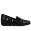 Mokasyny damskie z wycięciami Rieker L5358-00 BLACK