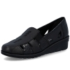 Mokasyny damskie z wycięciami Rieker L5358-00 BLACK