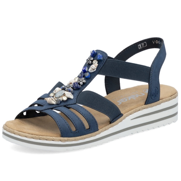 Sandały damskie Rieker V0649-14 BLUE