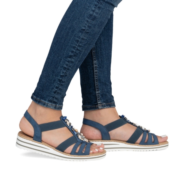 Sandały damskie Rieker V0649-14 BLUE