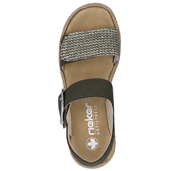 Sandały damskie Rieker V0951-54 GREEN