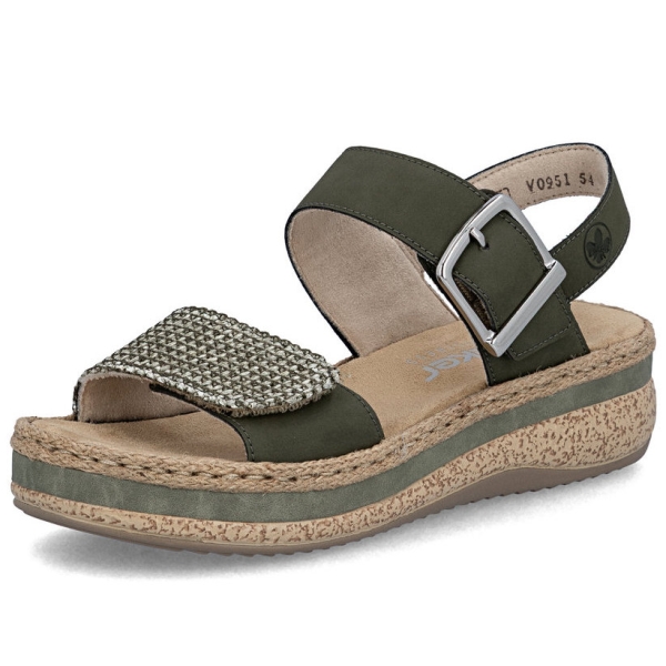 Sandały damskie Rieker V0951-54 GREEN