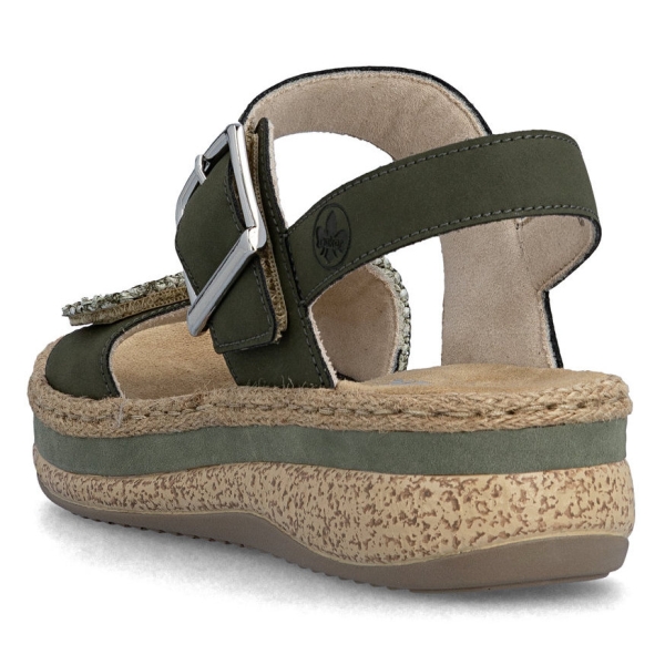 Sandały damskie Rieker V0951-54 GREEN