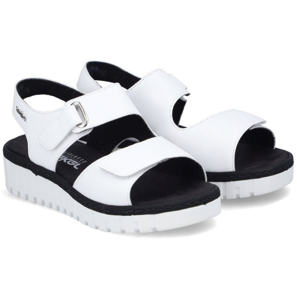 Sandały damskie Rieker V1382-80 WHITE