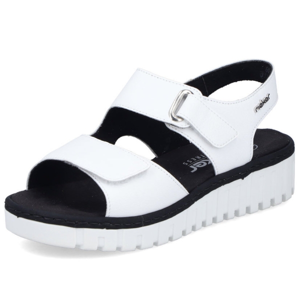 Sandały damskie Rieker V1382-80 WHITE