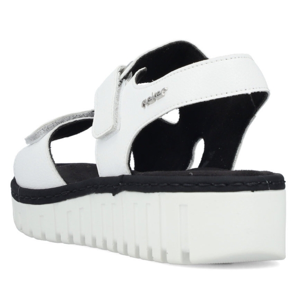 Sandały damskie Rieker V1382-80 WHITE