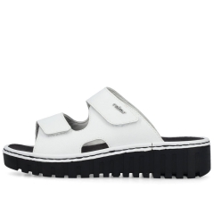 Klapki damskie Rieker V1392-80 WHITE