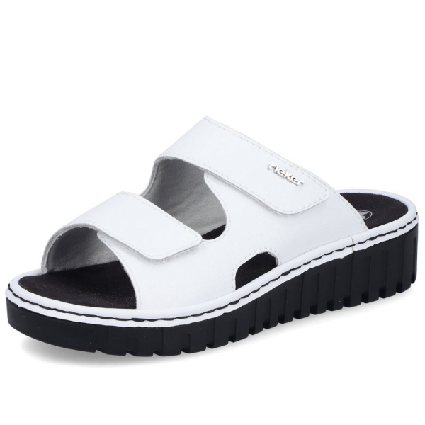 Klapki damskie Rieker V1392-80 WHITE