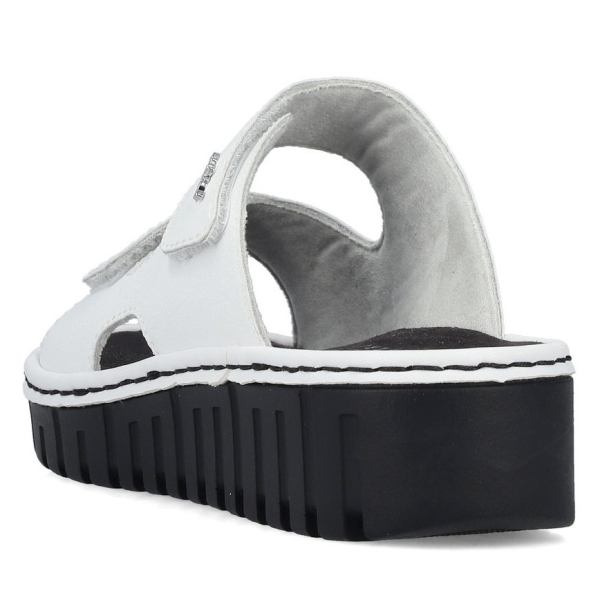 Klapki damskie Rieker V1392-80 WHITE