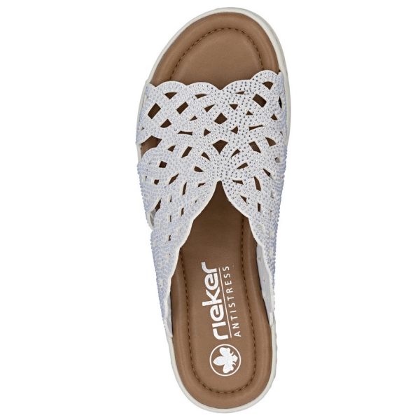 Klapki damskie Rieker V4189-80 WHITE