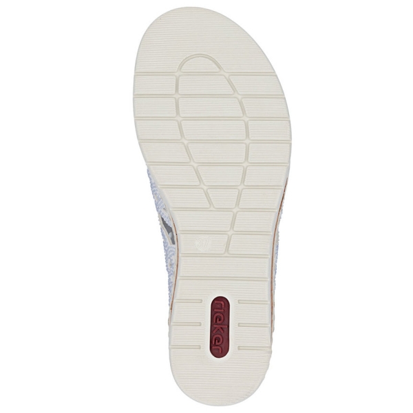 Klapki damskie Rieker V4189-80 WHITE