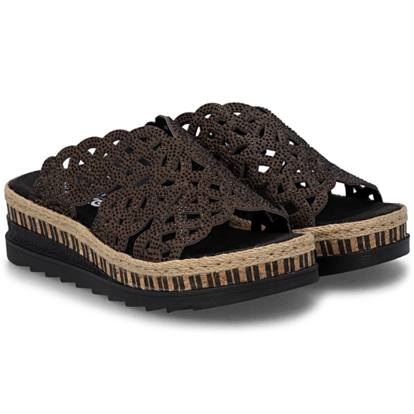 Klapki damskie Rieker V7992-24 BROWN