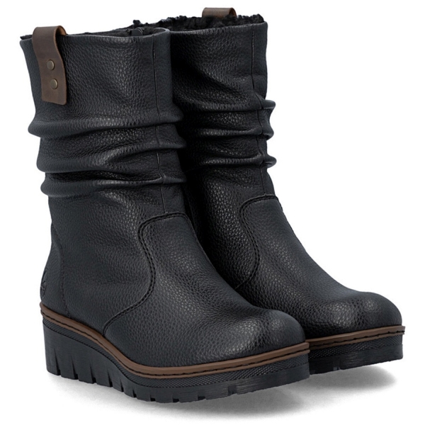 Botki damskie Rieker X9155-00 BLACK