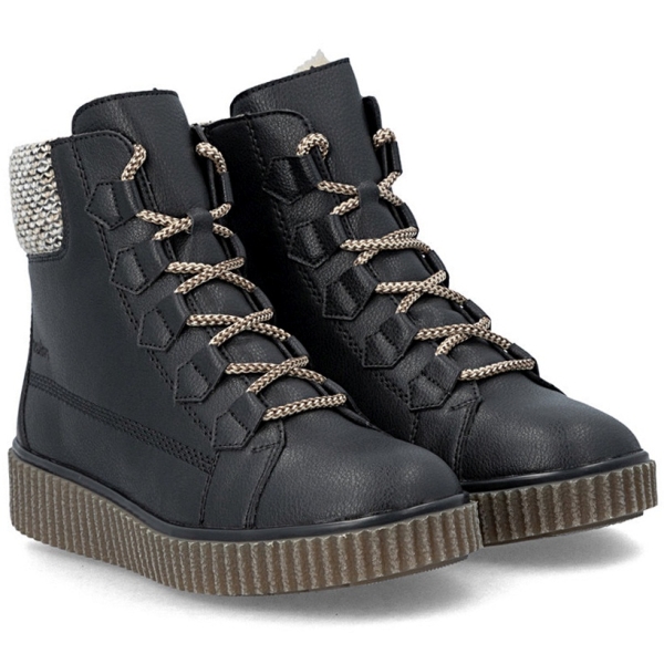 Trzewiki damskie Rieker Y4300-00 BLACK