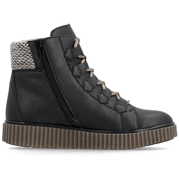 Trzewiki damskie Rieker Y4300-00 BLACK