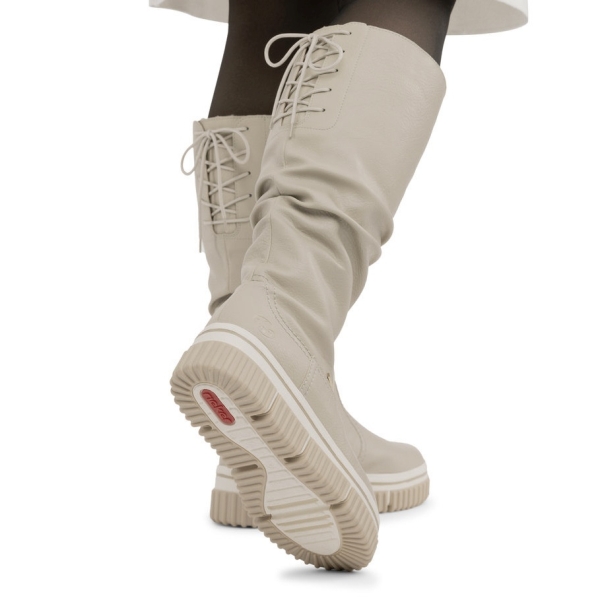 Kozaki damskie wodoodporne Rieker Y6370-60 BEIGE