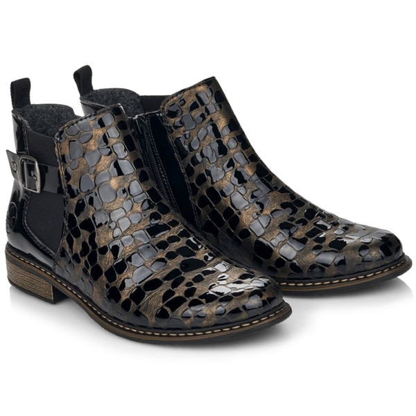 Botki damskie Rieker Z4965-90 BRONZE