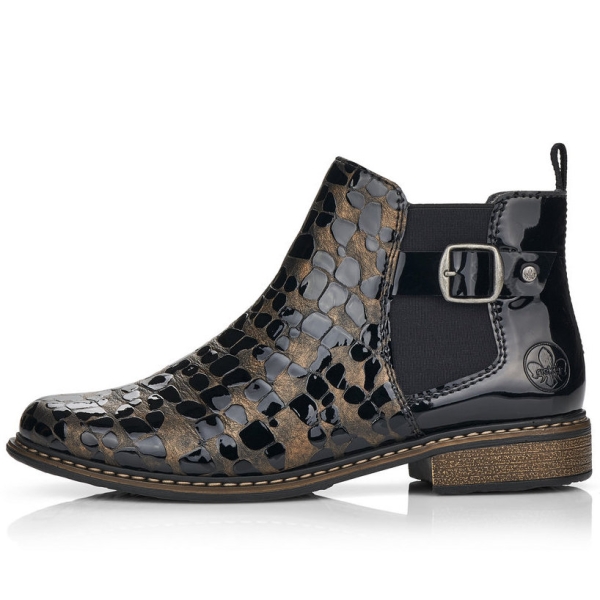 Botki damskie Rieker Z4965-90 BRONZE
