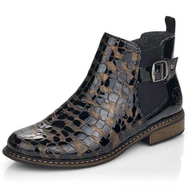 Botki damskie Rieker Z4965-90 BRONZE
