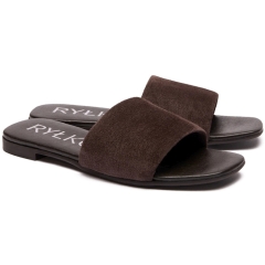 Klapki damskie Ryłko 0AGH2_V_ _3FVF BROWN