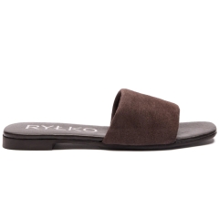 Klapki damskie Ryłko 0AGH2_V_ _3FVF BROWN