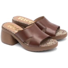 Klapki damskie Ryłko 4RGL4_M_ _9JVF BROWN