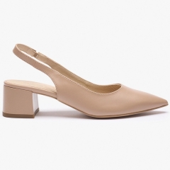 Czółenka damskie z odkrytą piętą Ryłko B4EY9_T1 _1IGF BEIGE