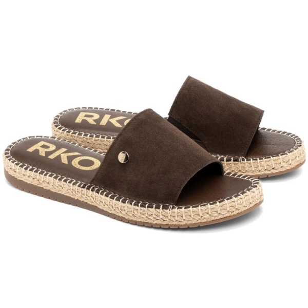 Klapki damskie Ryłko BDGI2_Q1 _ZW4F BROWN