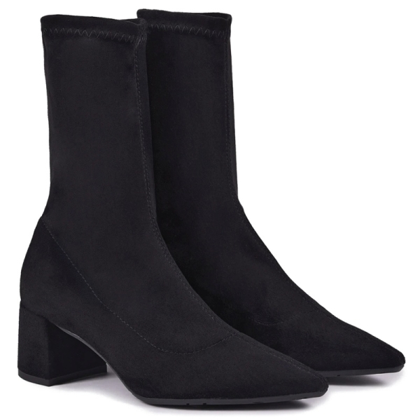 Botki damskie skarpetkowe Ryłko C5VI6_T_ _WL5F BLACK