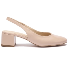 Czółenka damskie z odkrytą piętą Ryłko D4EY8_T_ _6NLF BEIGE