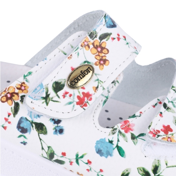 Klapki damskie zdrowotne Sanital Flex 714/l FLOWERS