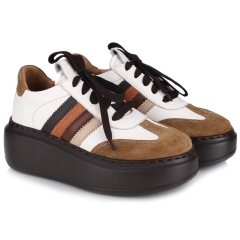 Sneakersy damskie Simen 8382A W.CORDA/FLOATER BIANCO