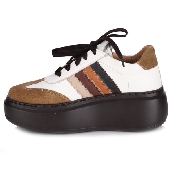 Sneakersy damskie Simen 8382A W.CORDA/FLOATER BIANCO