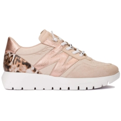 Sneakersy damskie Wonders A-24100 TREND V BEIG NYLON FOG TAUPE