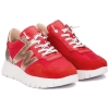 Sneakersy damskie Wonders A-24100 TREND V FLAME NYLON FOG ROJO
