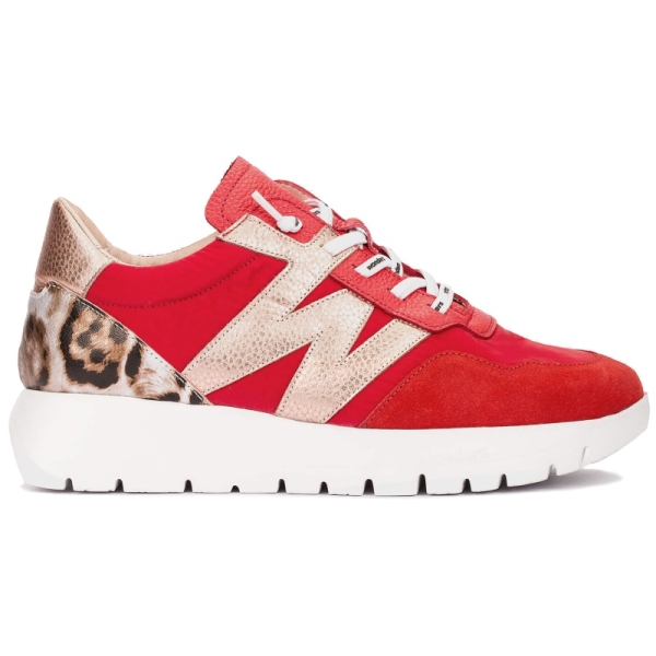 Sneakersy damskie Wonders A-24100 TREND V FLAME NYLON FOG ROJO