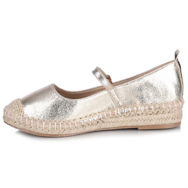 Espadryle damskie z paskiem Xti 145028 Z.C. ORO