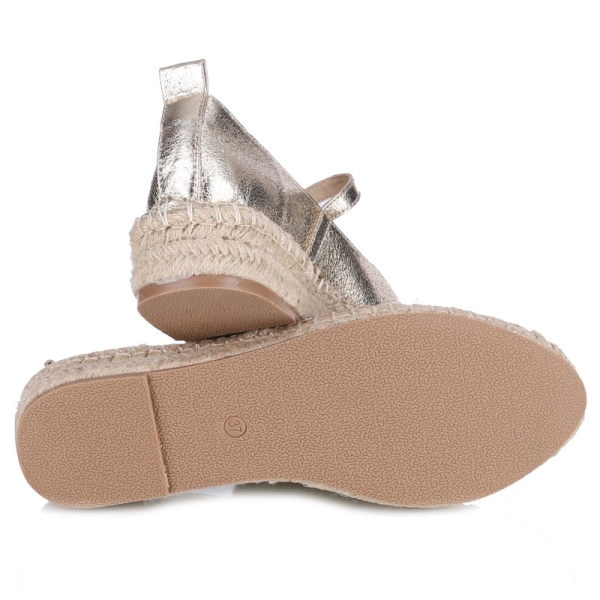 Espadryle damskie z paskiem Xti 145028 Z.C. ORO