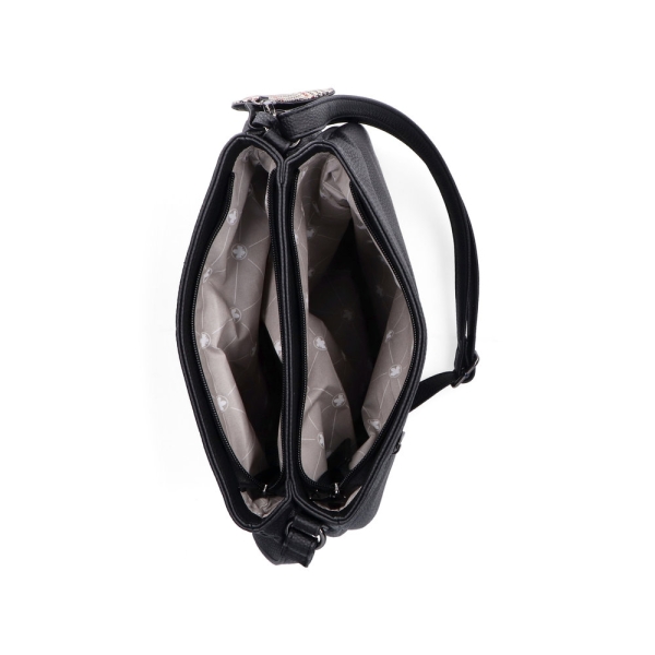 Rieker H1005-02 BLACK torebka damska EKO czarna
