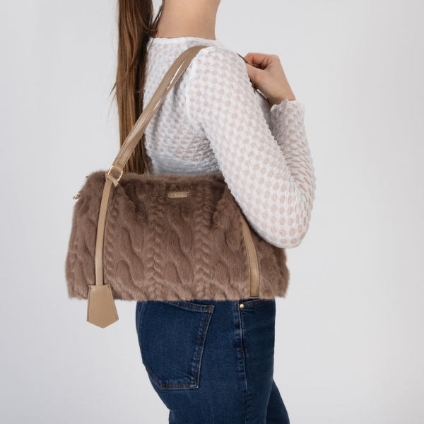 Rieker H1038-64 BEIGE torebka damska EKO ciemno beżowa