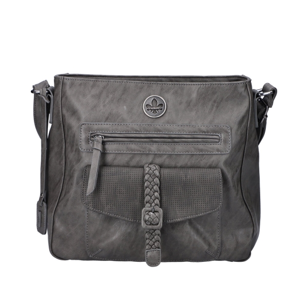 Rieker H1340-42 GREY torebka damska EKO ciemno szara