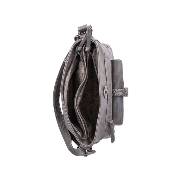 Rieker H1340-42 GREY torebka damska EKO ciemno szara