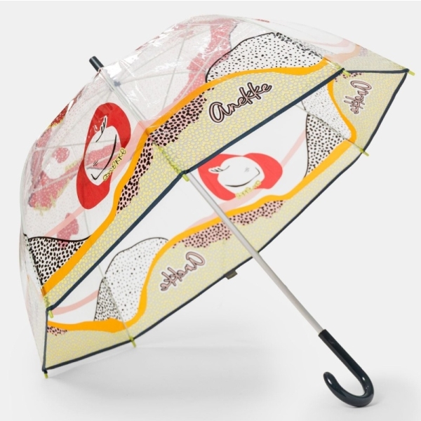 Anekke 43483-214 parasolka transparentna ze wzorem
